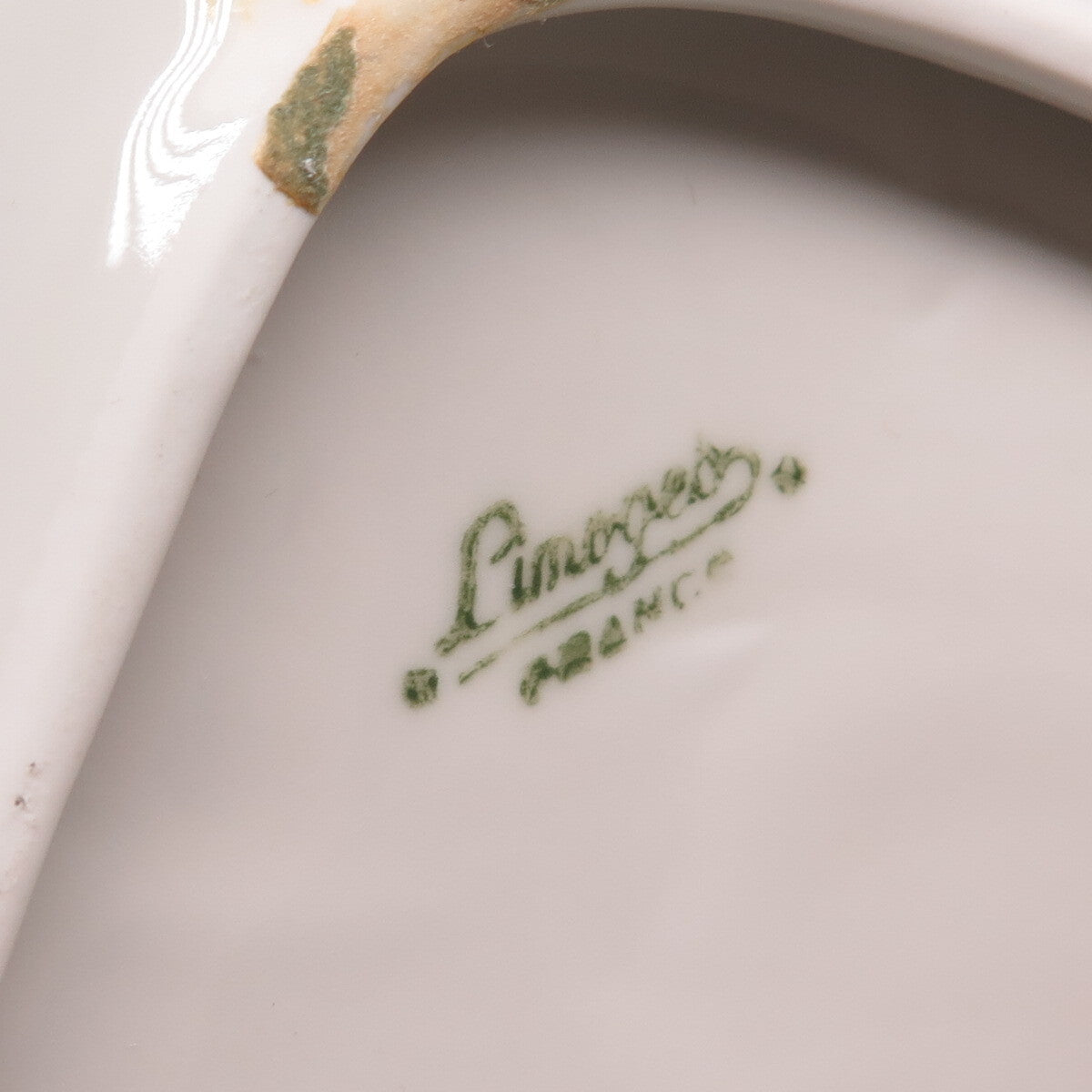 LIMOGES Antique France Floral Hand Painted Collectable Porcelain Cabinet Plate