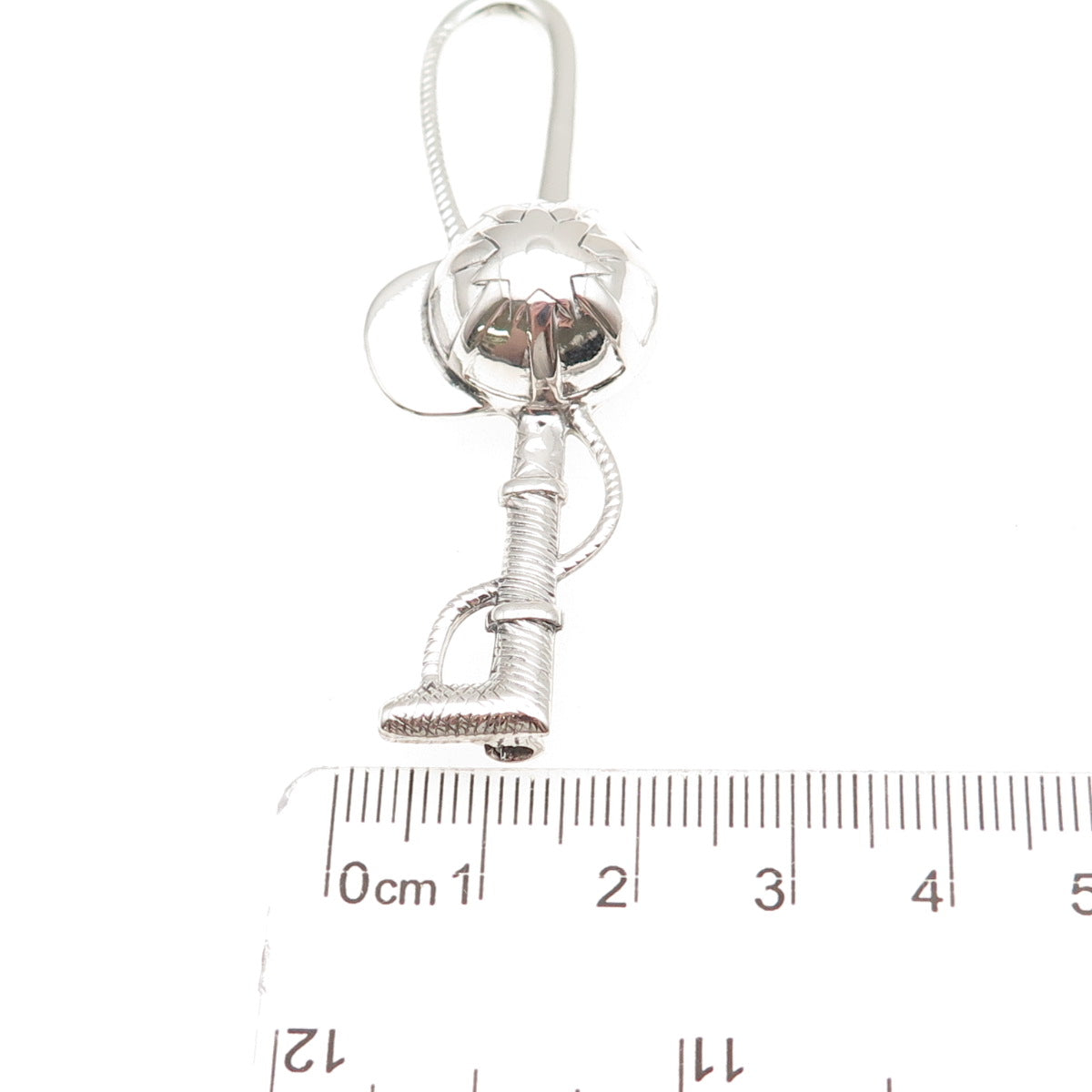 925 Sterling Silver Vintage Jockey Cap & Horse Riding Crop Pin Brooch