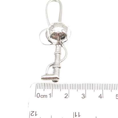 925 Sterling Silver Vintage Jockey Cap & Horse Riding Crop Pin Brooch