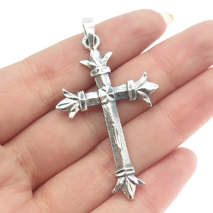 925 Sterling Silver Vintage West Syrian Cross Pendant