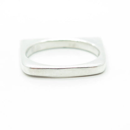 925 Sterling Silver Vintage Granulated Bar Stackable Ring Size 7.5
