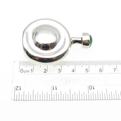 925 Sterling Silver Vintage Mexico Real Green Tiger Eye Perfume Bottle