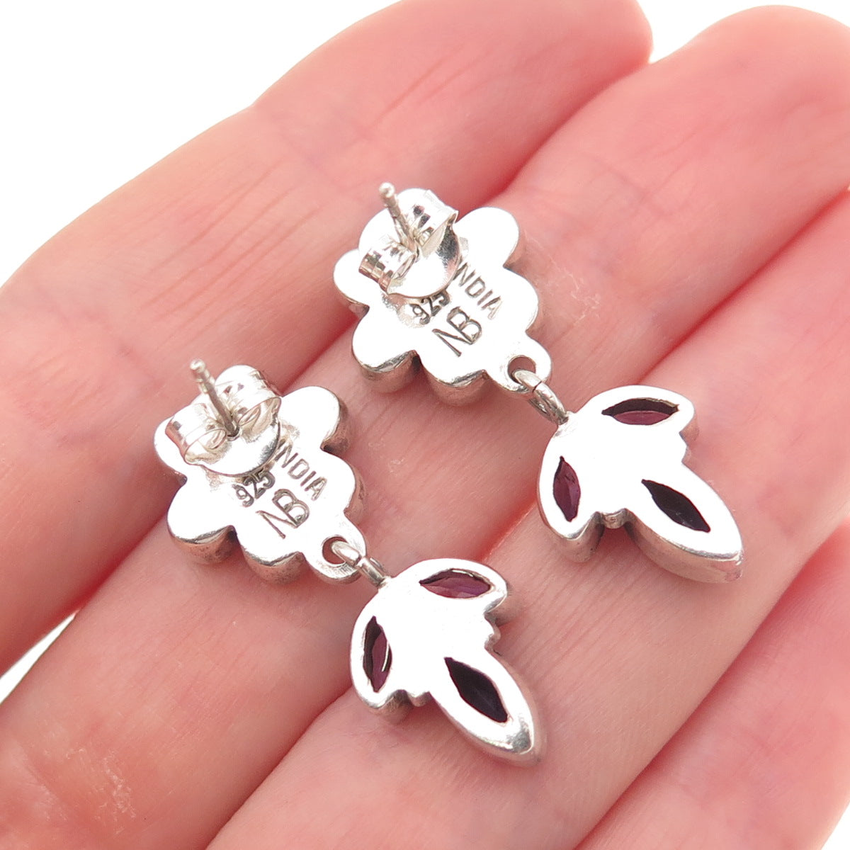 Nicky Butler Sterling Silver Vintage Real Blue Topaz Amethyst & Iolite Earrings