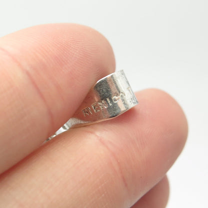 925 Sterling Silver 2-Tone Vintage Mexico Baseball Cap 3D Pendant