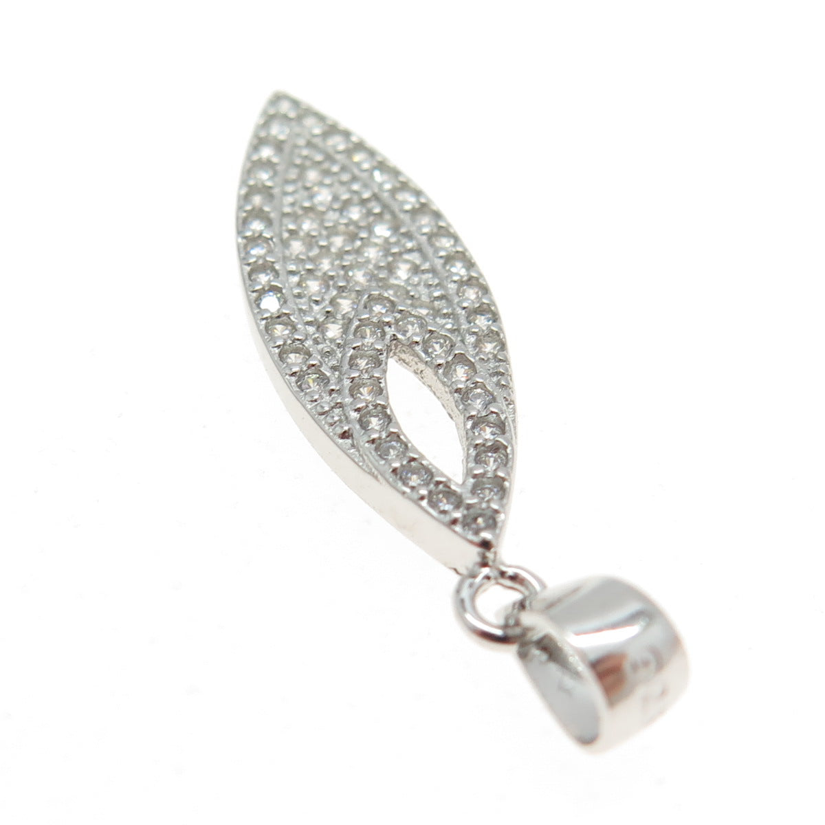 925 Sterling Silver Round-Cut C Z Sparkling Pendant