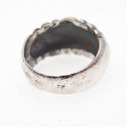 Bogart 925 Sterling Silver Vintage 1988 London Modernist Oxidized Ring Size 6.75
