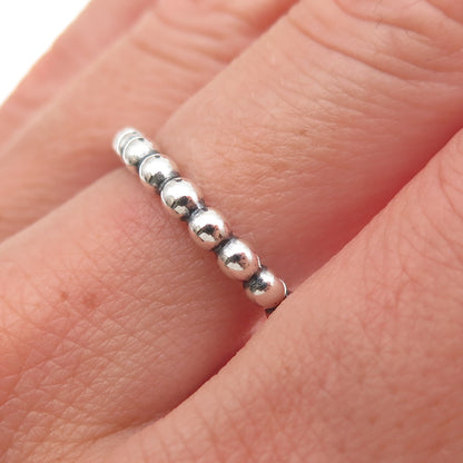 Pandora 925 Sterling Silver Bubble All Around Stackable Band Ring Size 7