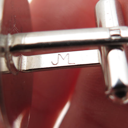 JML Diplomat 925 Sterling Silver Vintage Engraved Oval Cufflinks