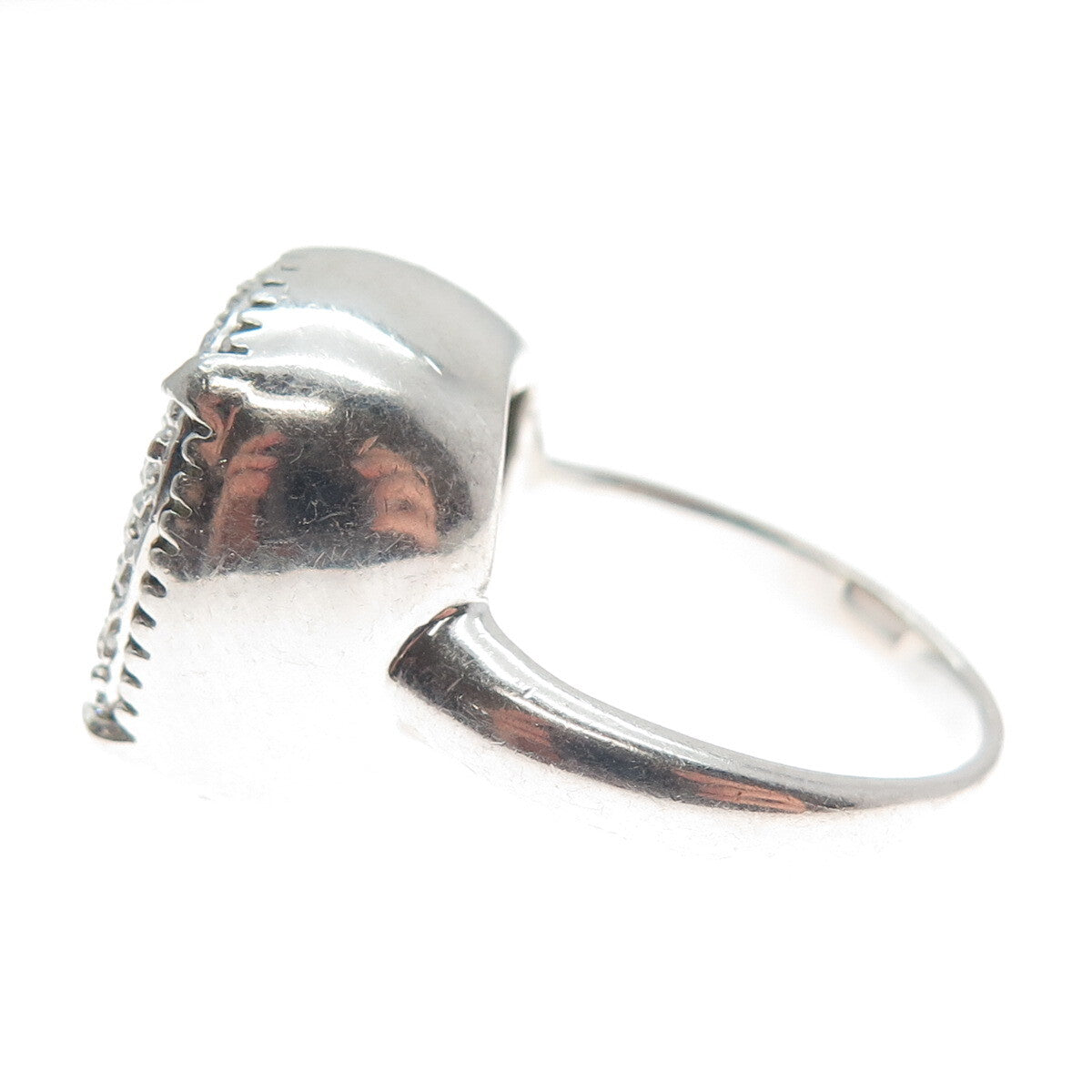 BLQ Basiq Jewelry 925 Sterling Silver Round-Cut C Z Sparkle Ring Size 7.25