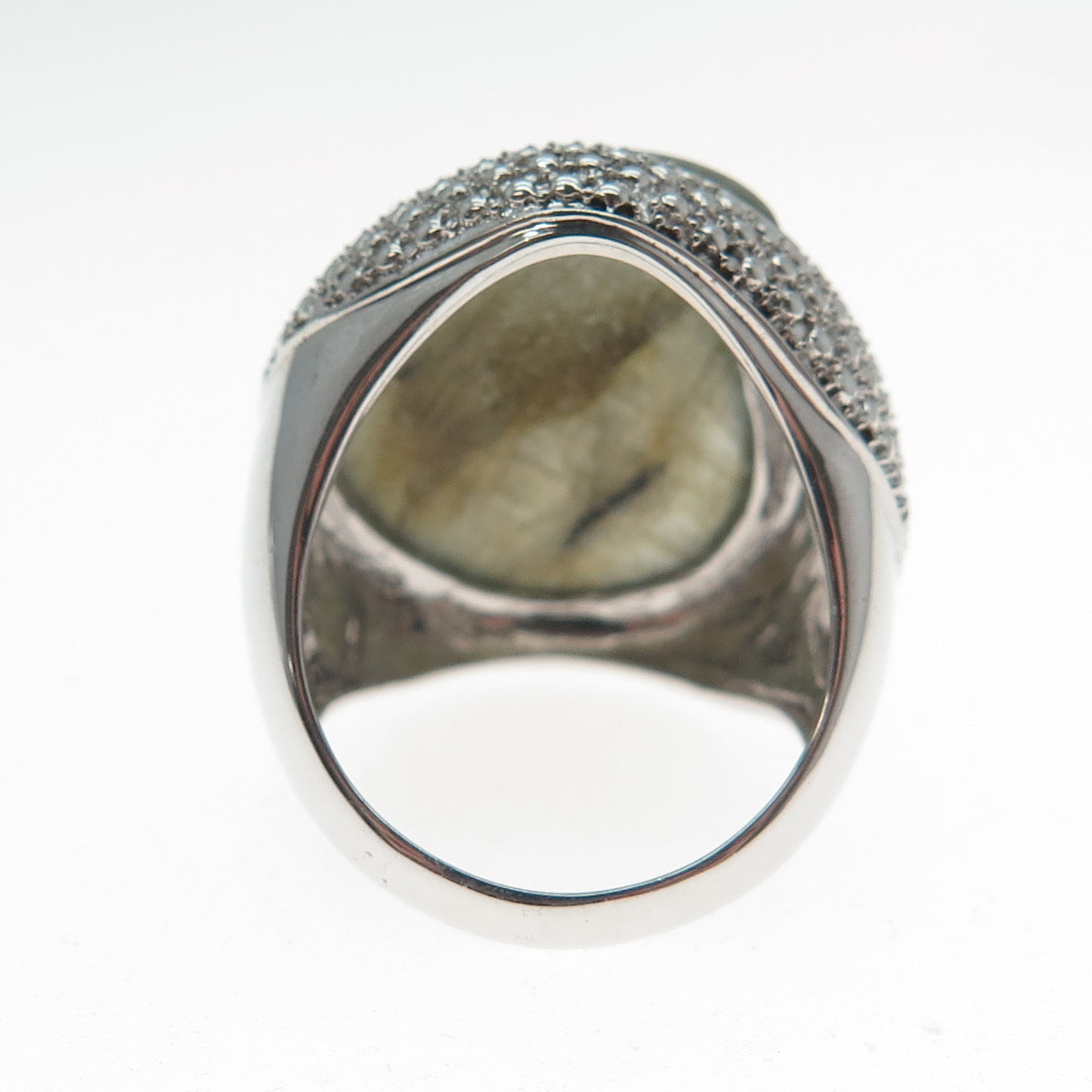 DSMK 925 Sterling Silver Real Labradorite Gemstone Ring Size 7.25