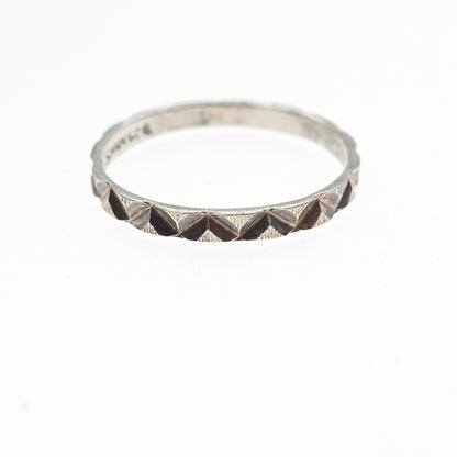 MWS Mark Washerman Samara 925 Sterling Silver Vintage Oxidized Band Ring Size 6