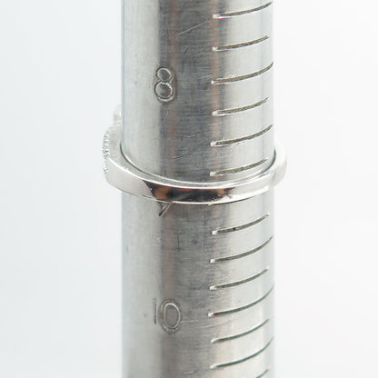 925 Sterling Silver Nano Emerald & Round-Cut C Z Ring Size 9