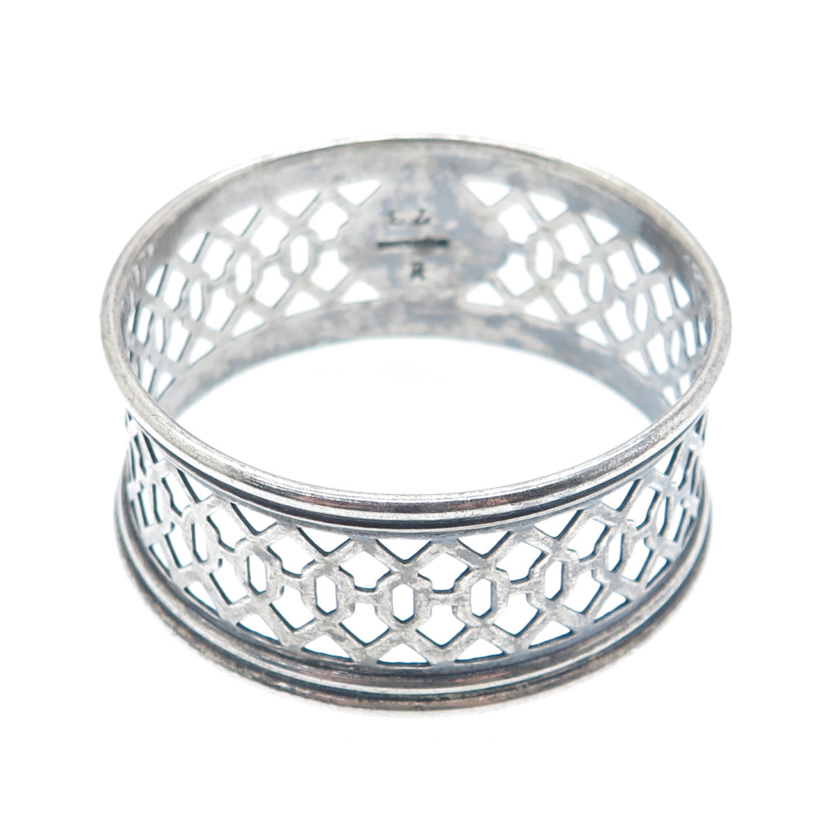 WALLACE 925 Sterling Silver Antique Art Deco Napkin Ring Holder #73