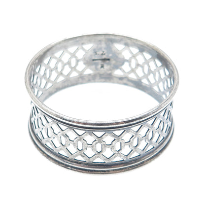 WALLACE 925 Sterling Silver Antique Art Deco Napkin Ring Holder #73