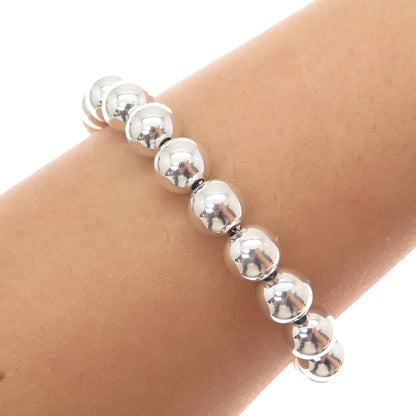TIFFANY & CO 925 Sterling Silver Vintage HardWear Ball Beaded Link Bracelet 6.5"