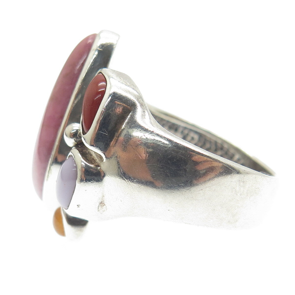 WHITNEY KELLY 925 Sterling Silver Vintage Real Multi-Gem Ring Size 9.5
