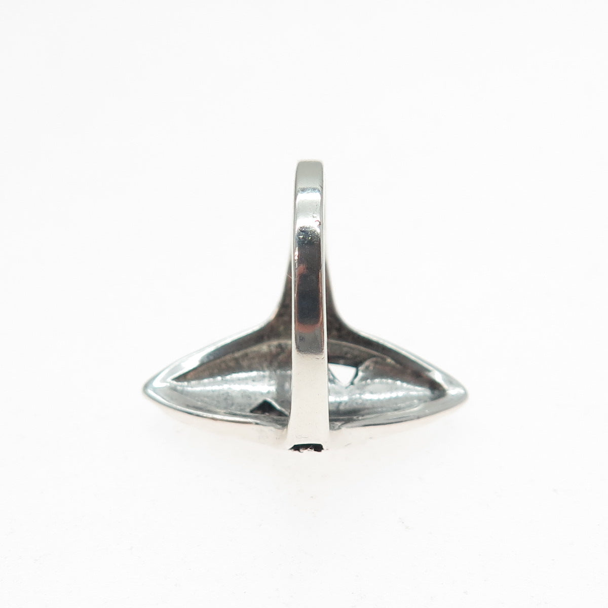SILVER FOX 925 Sterling Vintage Modernist Dotted Oxidized Ring Size 6.25