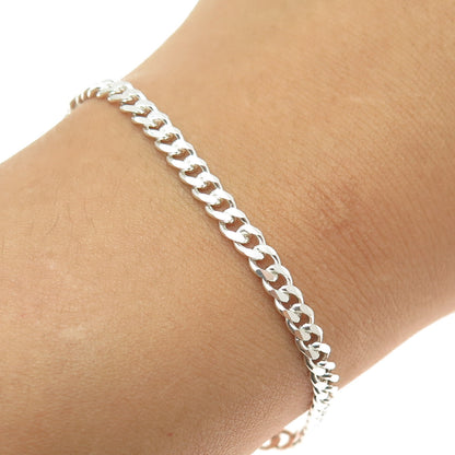 925 Sterling Silver Curb Link Bracelet 8.25"