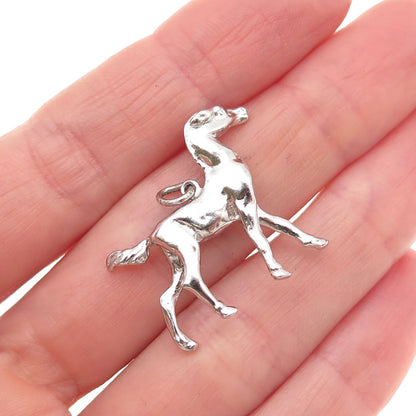 Wells 925 Sterling Silver Vintage Wild Horse Charm Pendant