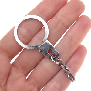 925 Sterling Silver Vintage Key Chain Ring