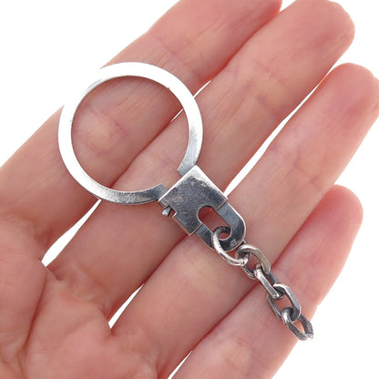 925 Sterling Silver Vintage Key Chain Ring