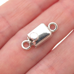 925 Sterling Silver Vintage Mexico Bracelet / Necklace Box Lock Clasp