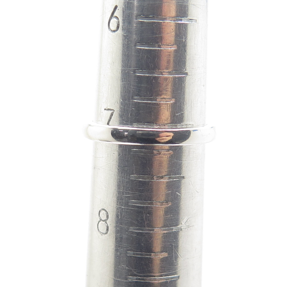 925 Sterling Silver Real Round-Cut Blue Topaz Gem Minimalist Ring Size 7.25