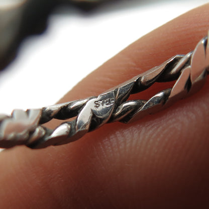 925 Sterling Silver Vintage Twisted Rope Braided Band Ring Size 6.25