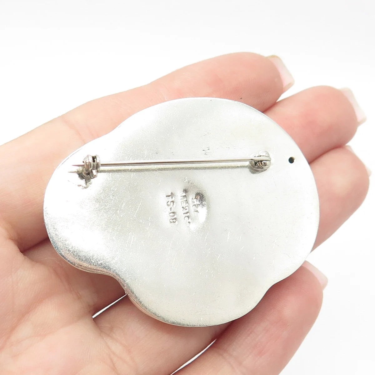 925 Sterling Silver Vintage Mexico Modernist Pin Brooch