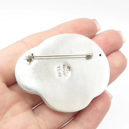 925 Sterling Silver Vintage Mexico Modernist Pin Brooch