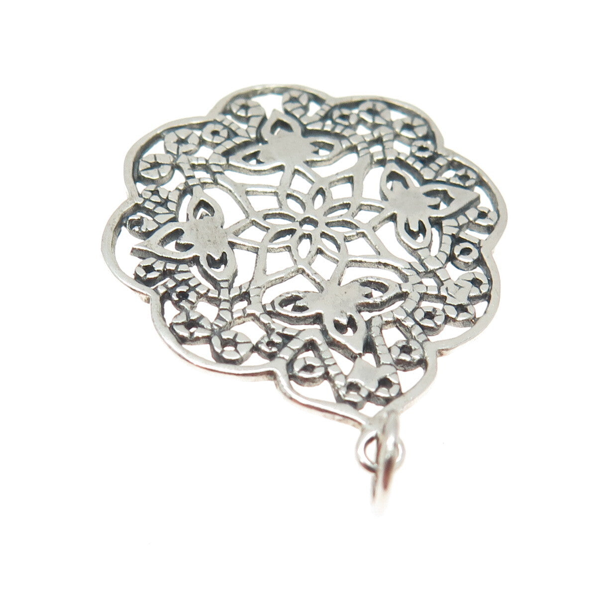 925 Sterling Silver Vintage Ornate Pendant