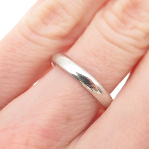 LEX 925 Sterling Silver Vintage Classic Wedding Band Ring Size 6