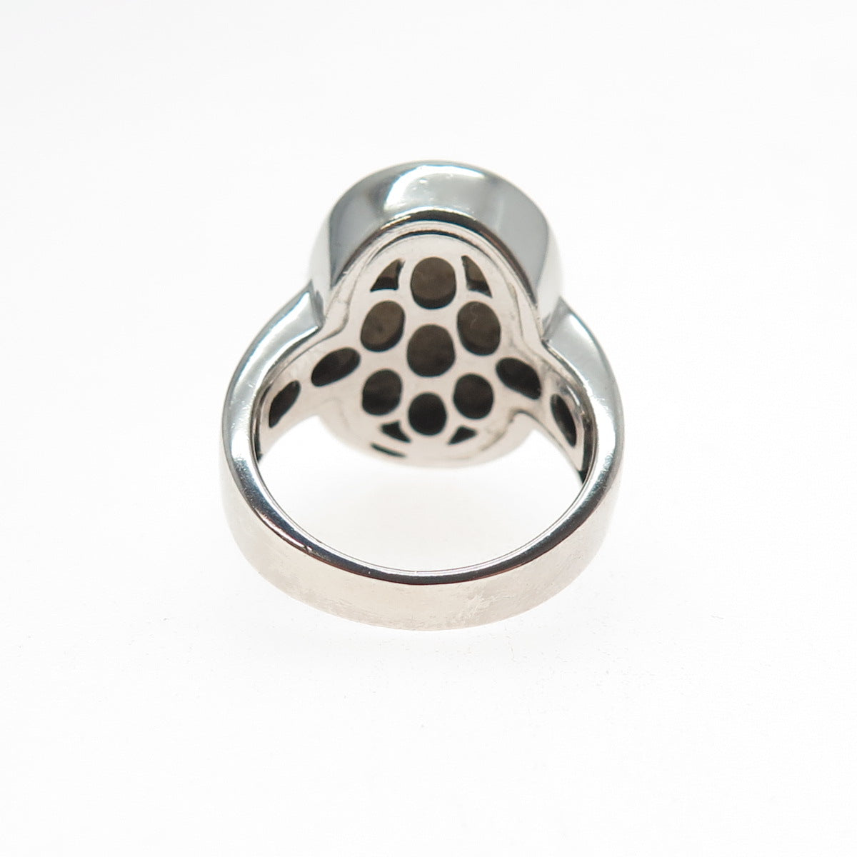 925 Sterling Silver Vintage Modernist Ring Size 6