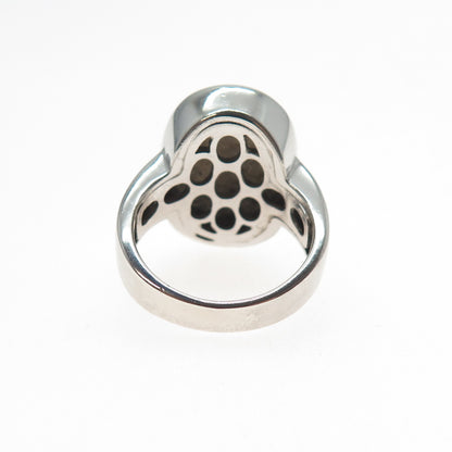 925 Sterling Silver Vintage Modernist Ring Size 6