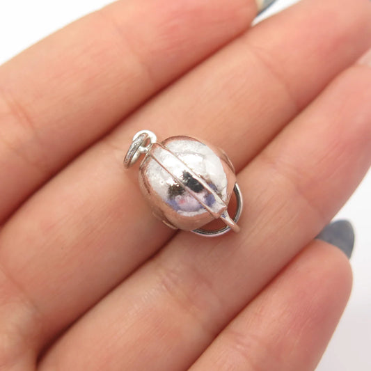925 Sterling Silver Vintage Helmet Charm Pendant