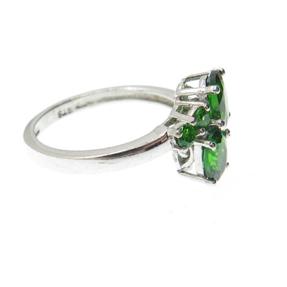 CHUCK CLEMENCY 925 Sterling Silver Vintage Real Peridot Gemstone Ring Size 5.25