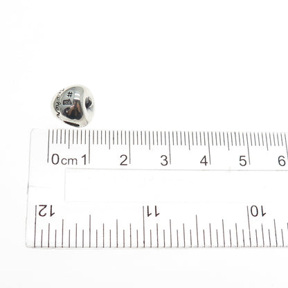 REFLECTION BEADS 925 Sterling Silver C Z #1 Teacher Apple Slide Bead Charm