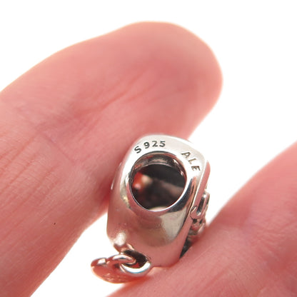 Pandora 925 Sterling Silver & Gold Love You Sister Heart Slide Bead Charm