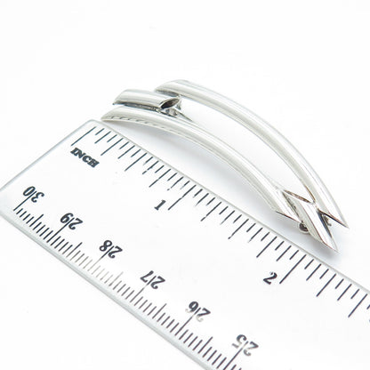 925 Sterling Silver Vintage Modernist Pin Brooch
