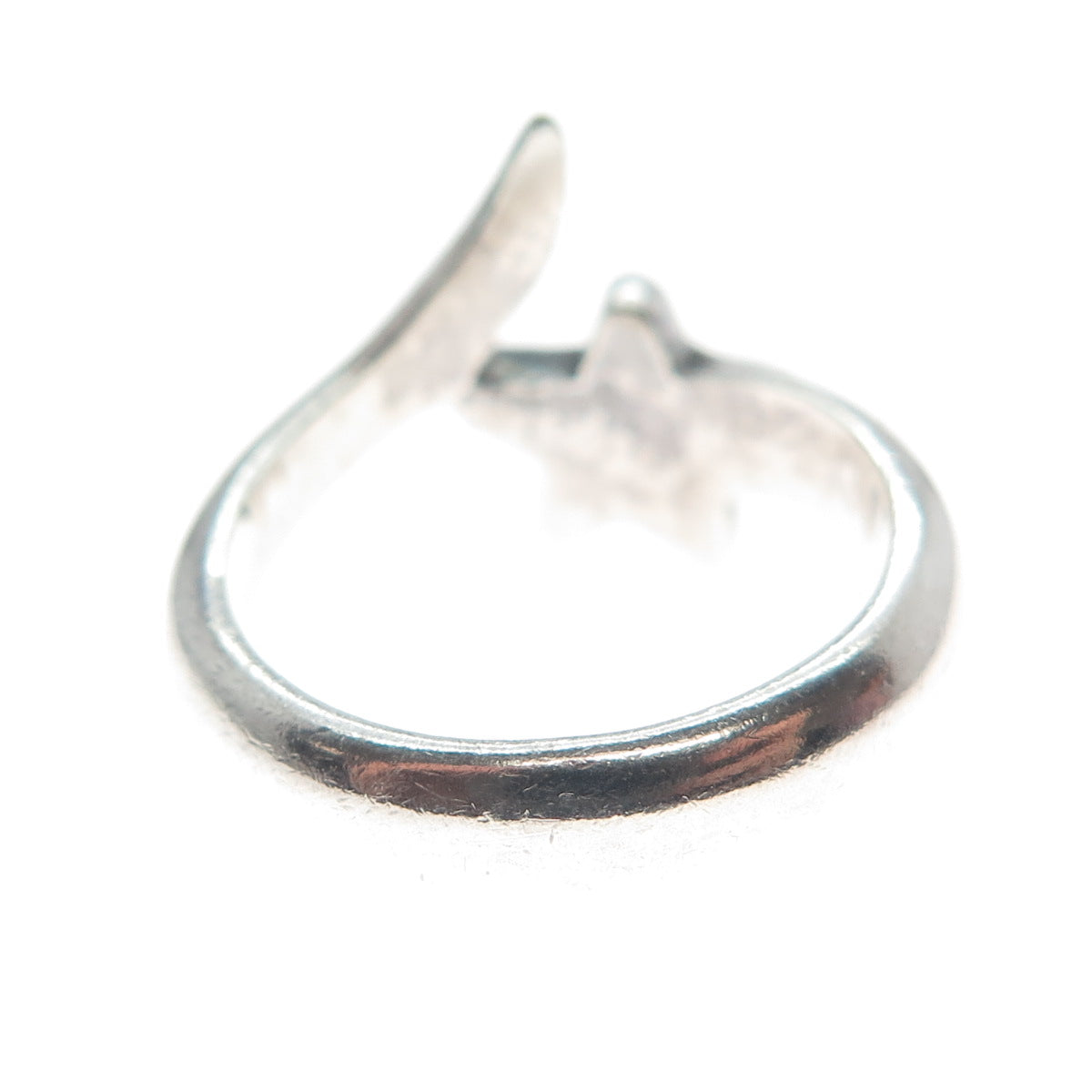 925 Sterling Silver Vintage Falling Star Bypass Ring Size 7