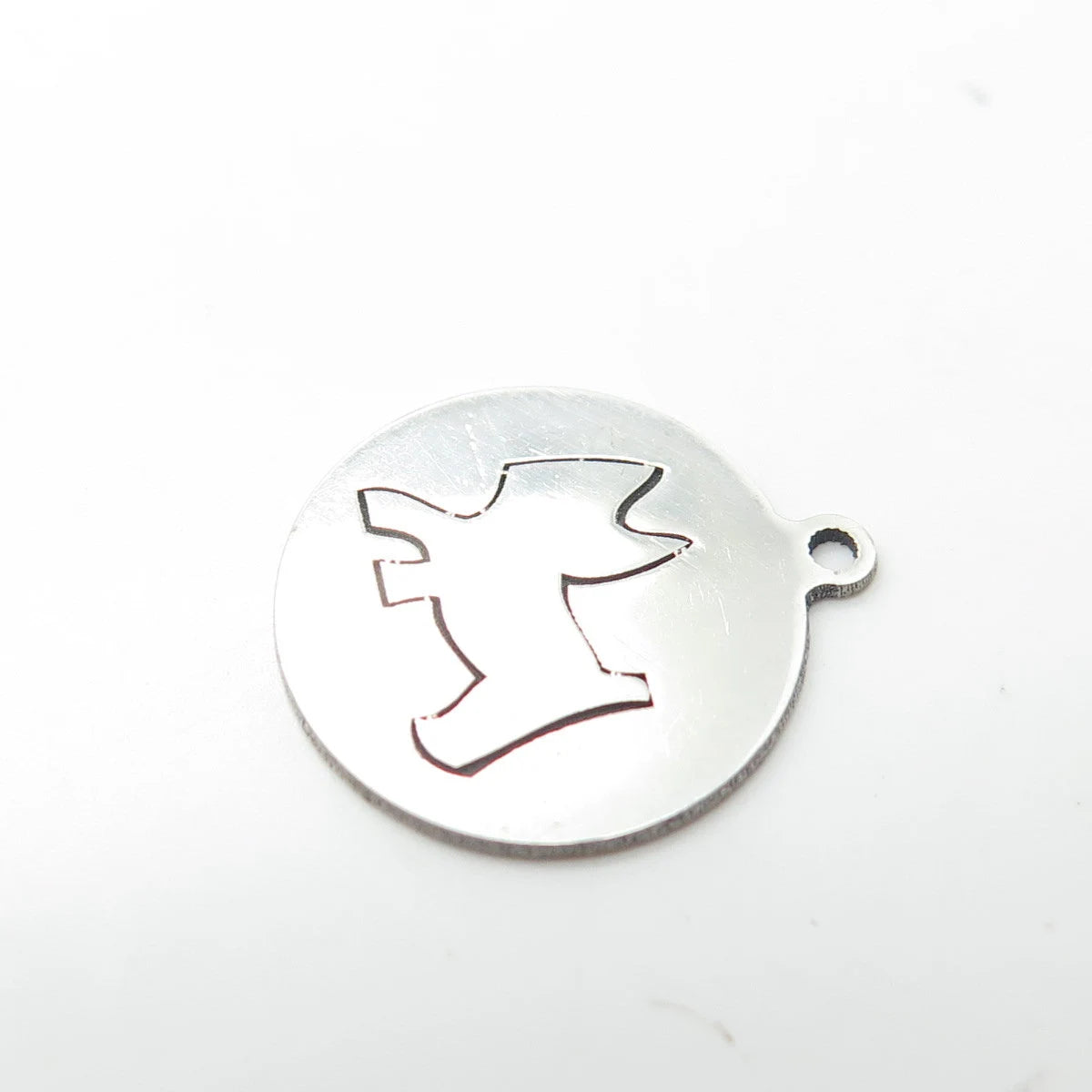 925 Sterling Silver USA Two In Town Dog / Puppy Charm Pendant