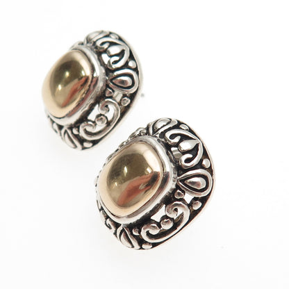 ESPO Joseph Esposito 925 Sterling Silver 14K Gold Vintage Modernist Earrings