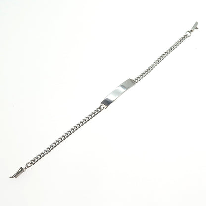 BOJAR 925 Sterling Silver Vintage Cuban Link ID Bracelet 7"