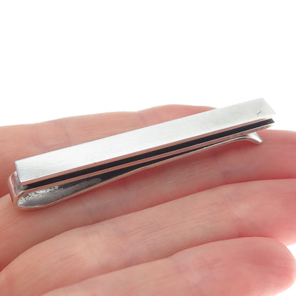 HAROLD FITHIAN 925 Sterling Silver Vintage Modernist Bar Tie Clip