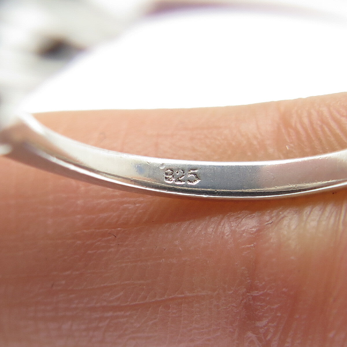 925 Sterling Silver Round-Cut Shaped C Z 3-Stone Ring Size 7