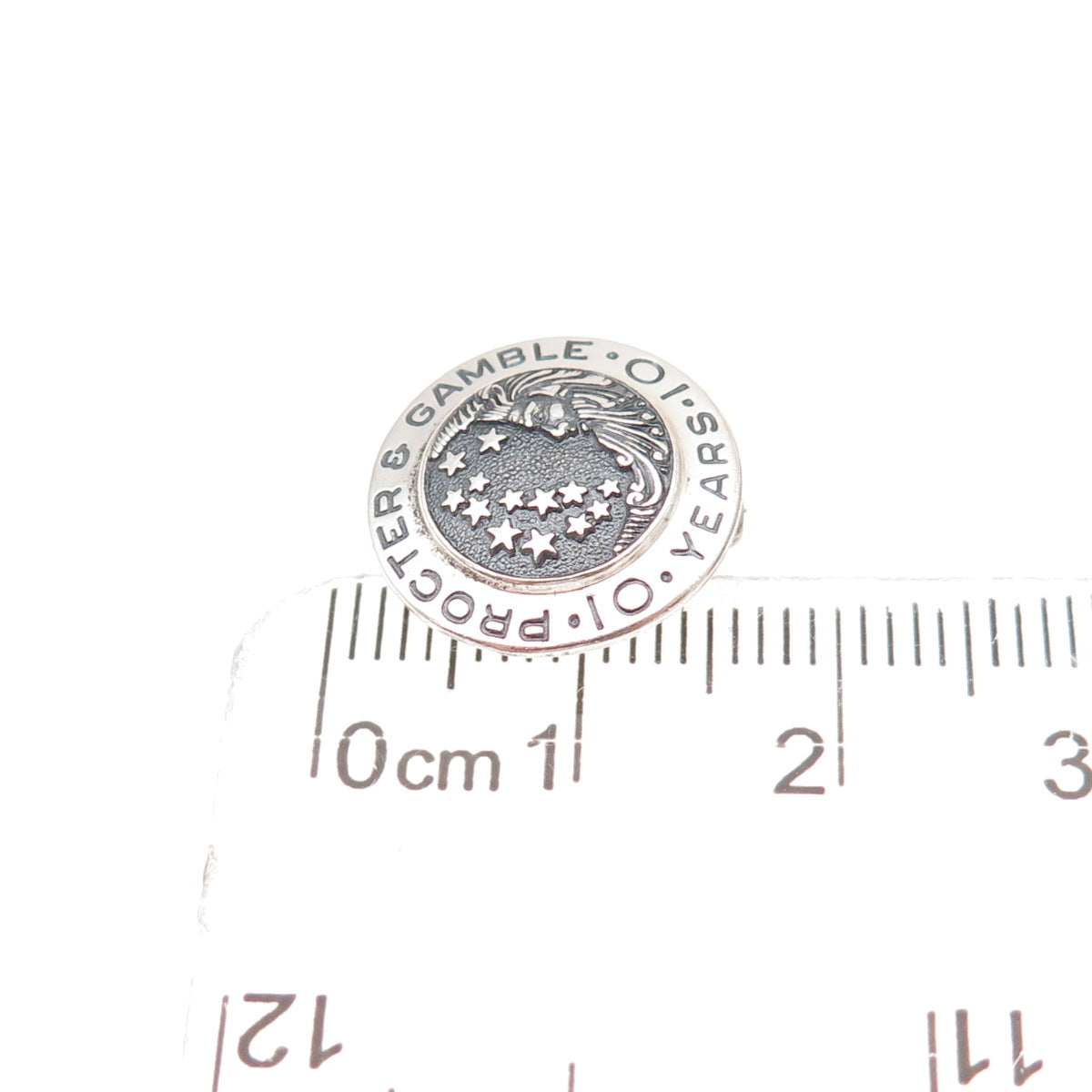 925 Sterling Silver Vintage Procter & Gamble 10-year Service Award Pin Brooch