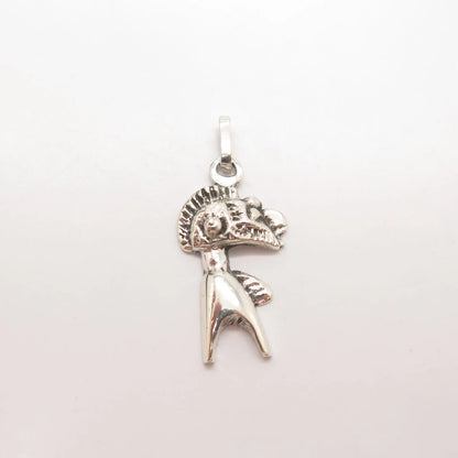 925 Sterling Silver Vintage Archaeopteryx Dinosaur Pendant