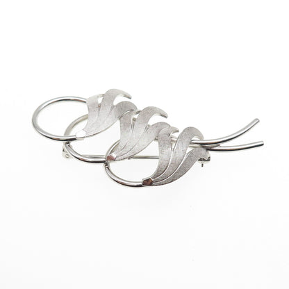 Van Dell 925 Sterling Silver Antique Art Deco Flower Pin Brooch