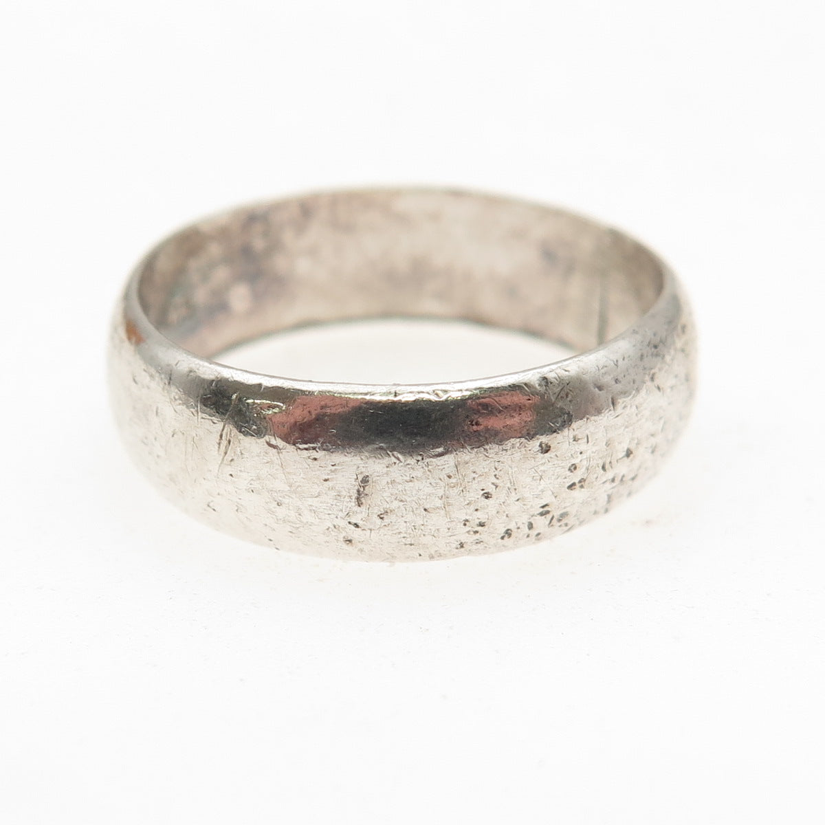 925 Sterling Silver Vintage Classic Wedding Band Ring Size 10.5