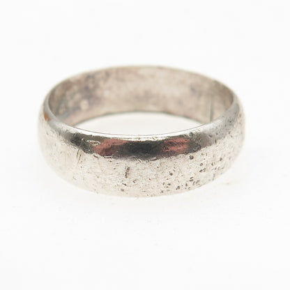 925 Sterling Silver Vintage Classic Wedding Band Ring Size 10.5